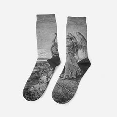 Jacob Wrestling with the Angel, 1855, Șosete