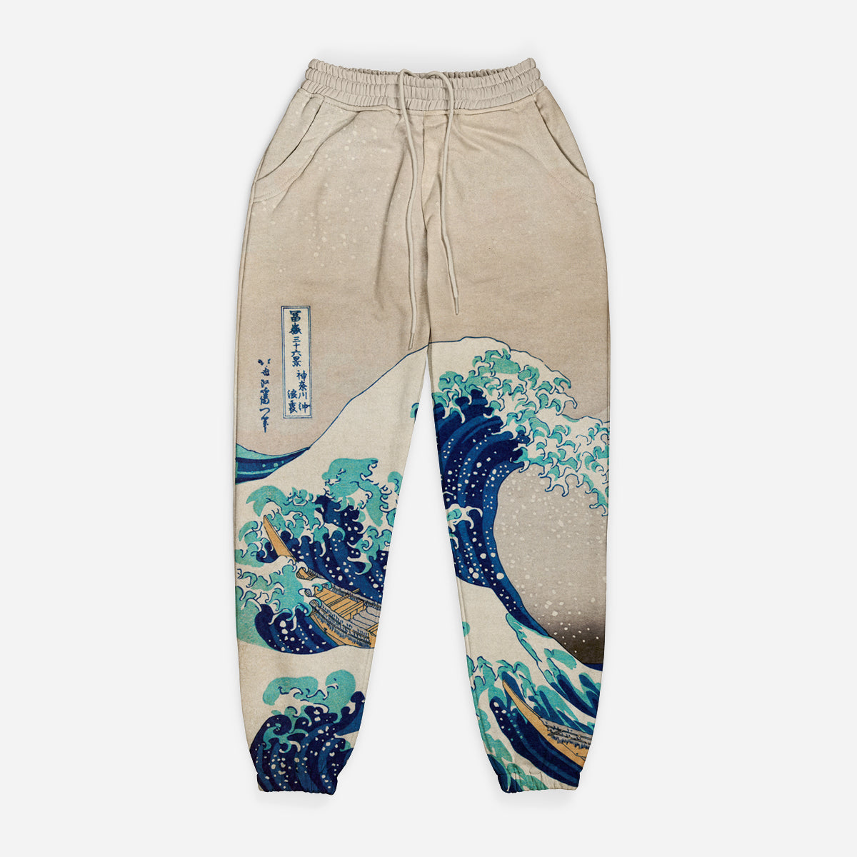 Kanagawa Oki Nami Ura, 1832, Pantaloni de trening
